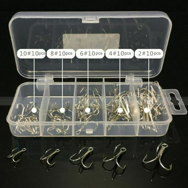 20/50X White Fishing Carbon Steel Treble Hooks Fishhook Tackle 2/4/6/8/10/12/14# 20/50X White Fishing Carbon Steel Treble Hooks Fishhook Tackle 2/4/6/8/10/12/14#